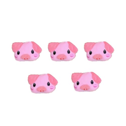 Hohopeti 5 Stück Teiliges Niedliche Schweinchen Broschen aus Weichem Plüsch Lustige Dekorative Anstecknadeln für Kleidung und Accessoires Leicht und Langlebig für Alltag von Hohopeti