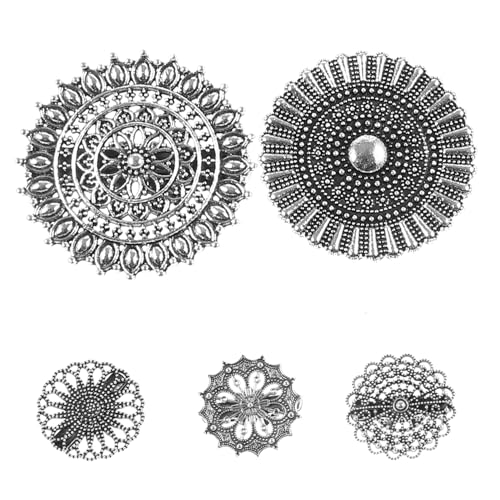 Hohopeti 5 Stück Teiliges Vintage Strickjacken kragen Clips aus Langlebiger Legierung Dekorative Schal Pullover broschen für Damen Praktisch gegen Verrutschen für Formelle Kleidung und von Hohopeti