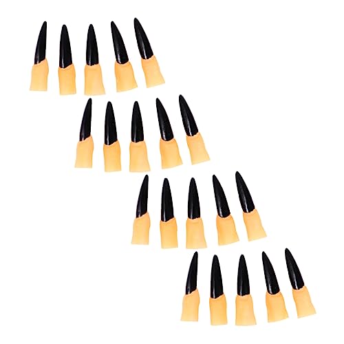 Hohopeti 50stücke Zombie Fingernägel Gruselige Halloween Fingerabdeckungen Für Cosplay Und Partys Wiederverwendbare Schwarze Fake Finger Für Schaurige Dekorationen Und Festlichkeiten von Hohopeti