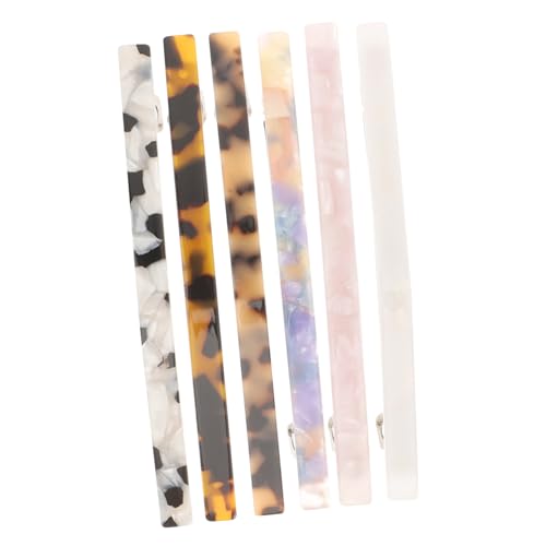 Hohopeti 6 Stck Teiliges Haarklammer Marmoroptik Leichte Rutschfeste Haarspangen für Frauen und Mädchen Strapazierfähige Acetat haarklammern in Farben Geeignet für Dünnes und Dickes Haar von Hohopeti