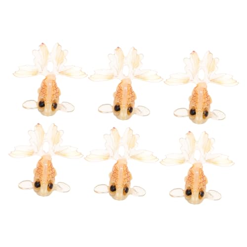 Hohopeti 6 Stück Farbige Goldfisch -Anhänger Zubehör zur Schmuckherstellung aus Harz Schmuckanhänger zur Herstellung von Schmuck Halskettenanhänger selber machen basteln Golden Hohopeti 6 Stück Farbige Goldfisch -Anhänger Zubehör zur Schmuckherstellung aus Harz Schmuckanhänger zur Herstellung von Schmuck Halskettenanhänger selber machen basteln Golden von Hohopeti