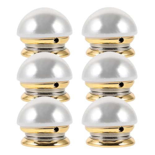 Hohopeti 6 Stück Magnetische Stoffklammer Dekorative Kleiderbrosche Damen Sicherheitsnadel Hemdbrosche Anstecknadel Kleidungsbrosche Knöpfe Magnetische Perlenbrosche Broschenknöpfe von Hohopeti
