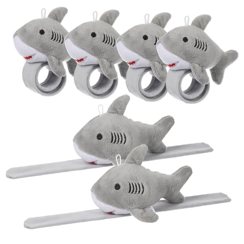 Hohopeti 6 Stück Plüsch Slap Bracelets Weiche Schnapp Armbänder Partygeschenke Vielseitig Cartoon Wristbands für Mädchen Jungen von Hohopeti