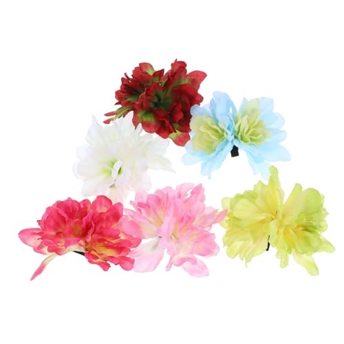 Hohopeti 6 Stück Teiliges Blumige Haarklammern für Mädchen Simulierte Blütenform Bunte Haarspangen Sanft zum Haar für Party Festival Alltag und Vielseitige Frisurengestaltung von Hohopeti