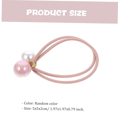 Hohopeti 6 Stück Teiliges Elastische Haarbänder mit Perlen Kreative Dehnbare Pferdeschwanzhalter für Mädchen und Frauen Schonend und Modisch als Haarschmuck und Geschenk Zufällige Farbe von Hohopeti