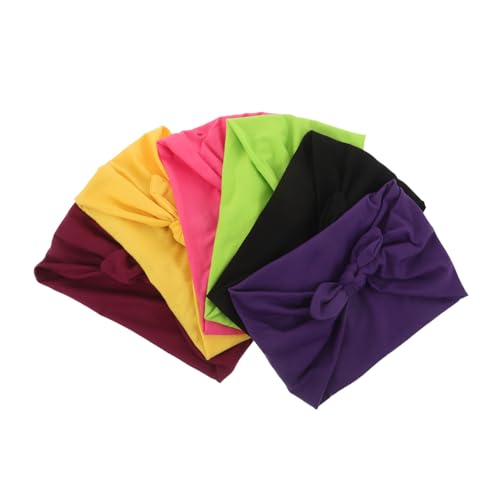 Hohopeti 6 Stück Teiliges Elastisches Stirnband für Damen mit Niedlichem Schleifen und Kaninchenohren Design Rutschfest Schweißabsorbierend Vielseitig für Yoga Laufen und Fitness von Hohopeti