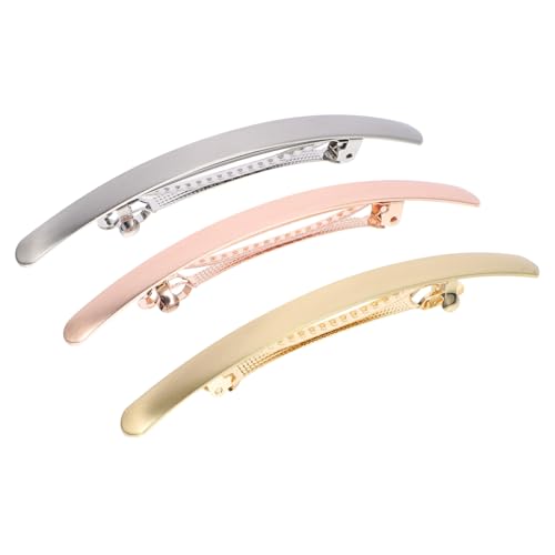 Hohopeti 6 Stück Teiliges Elegante Einreihige Haarklammern Gold Silber Roségold Modische Rutschfeste Haarspangen für Damen und Mädchen Langlebig und Vielseitig Einsetzbar von Hohopeti