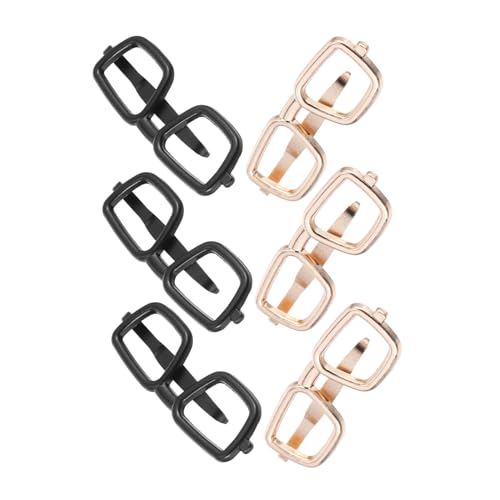 Hohopeti 6 Stück Teiliges Herren Krawattenclip Metall Gläserform Business Klammer für Hemden Langlebige Ansteckklammer für Meetings Vorstellungsgespräche Formelle Anlässe von Hohopeti