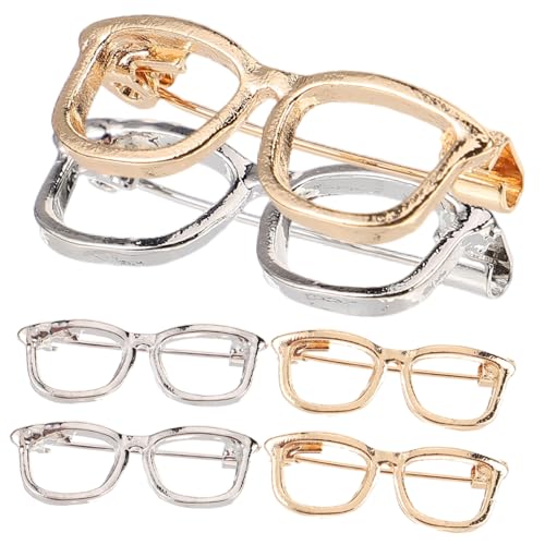 Hohopeti 6 Stück Teiliges Kreative Brillen Broschen aus Legierung Anstecknadeln für Damen Vielseitige Kleidungsschmuck Lapel Pins in Gold und Silber für Pullover Schals Taschen und Kleider Hohopeti 6 Stück Teiliges Kreative Brillen Broschen aus Legierung Anstecknadeln für Damen Vielseitige Kleidungsschmuck Lapel Pins in Gold und Silber für Pullover Schals Taschen und Kleider von Hohopeti