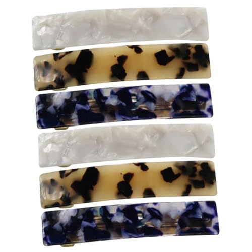 Hohopeti 6 Stück Teiliges Metall Haarspangen für Damen Haarklammern für Dickes Glattes Haar Robust und Langlebig Vielseitig für Styling Make Up Arbeit und Alltag Geeignet Zufällige Farbe von Hohopeti