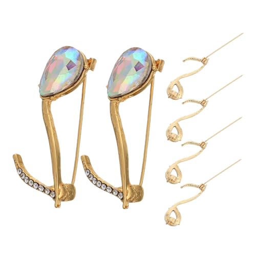 Hohopeti 6 Stück Teiliges Musiknoten-broschen Kreative Leichte Anti-exposure-anstecknadeln für Blusen Schals Kleider Praktische Halskragen-sicherung ohne Nähen Modische Accessoires für von Hohopeti