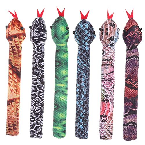 Hohopeti 6 Stück Teiliges Snake Slap Wristband Schnapparmband mit Realistischem Schlangen Design Strapazierfähiges Party Accessoire und Lustiges für Jungen und Mädchen von Hohopeti