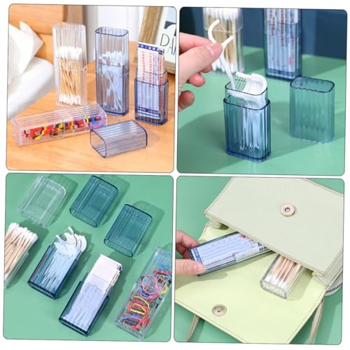 Hohopeti 6 Stück Teiliges Transparentes Aufbewahrungsbox Tragbare für Wattestäbchen Schmuck und Kleine Gegenstände Geruchsneutral Langlebig für Reisen und Alltag von Hohopeti