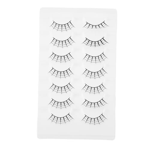 Hohopeti 7 Paare Halloween Wimpern mit Kreativen Elementen Leichte Komfortable Fake Lashes für Party Cosplay und Festival Ausgefallene Makeup Wimpern für Damen von Hohopeti