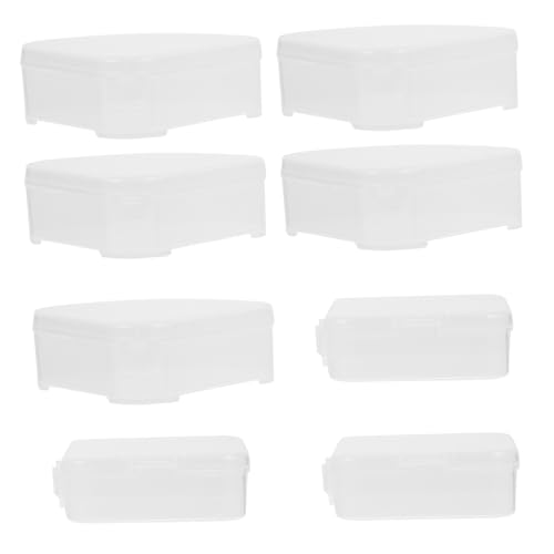 Hohopeti 8 Stck Teiliges Kleiner Kosmetik schwamm aufbewahrungsboxen aus Langlebigem Kunststoff Dreieckige und Quadratische Puderquasten organizer Kompakt und Tragbar für Reise und von Hohopeti