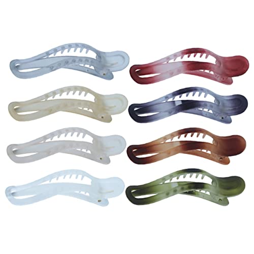 Hohopeti 8 Stück Teiliges Acryl Haarklammern Mattierte Krallenclips für Damen Rutschfeste Haarspangen für Dickes und Dünnes Haar Vielseitige Haarklammern zum Stylen und Fixieren Bunte von Hohopeti