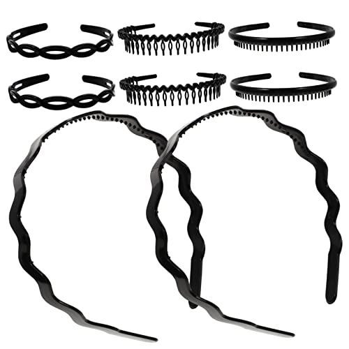 Hohopeti 8 Stück Teiliges Damen Haarband mit Rutsch Zähnen Leichtes Langlebiges Stirnband für Sport Waschen und Alltag Vielseitig Bequem und Sicher Haltend Modisch für Verschiedene Anlässe von Hohopeti