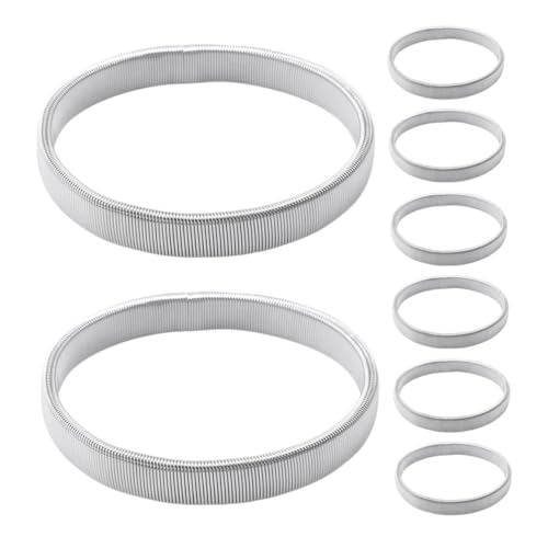 Hohopeti 8 Stück Teiliges Elastische Metall Armbänder für Herren und Damen Rutschfeste Ärmelhalter mit Verstellbarem Stretch Langlebige Ärmelhalter für Formelle und Outfits von Hohopeti