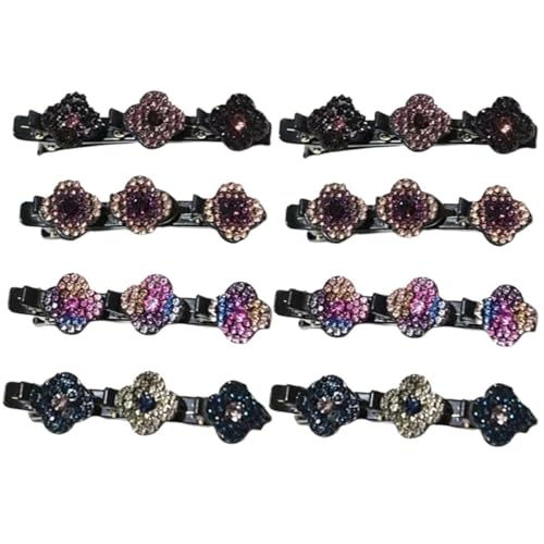 Hohopeti 8 Stück Teiliges Haarschmuck Funkelnden Strass haarklammern Stilvolle Duckbill Clips für Damen Vielseitige Haarspangen zur Fixierung und Dekorativen Akzentuierung bei Hochzeiten von Hohopeti