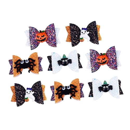 Hohopeti 8 Stück Teiliges Halloween Haarclip Schleifen-kopfschmuck in Spinnen Kürbis-form für Mädchen und Festliche Haarschmucksidee für Kostüme Einfach Anzubringen und Schonend zum Haar von Hohopeti
