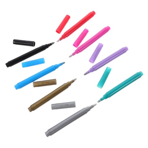 Hohopeti 8 Stück Teiliges Metallic Marker Stifte Abwischbare Weinglas Markierung Stifte Schnelltrocknend Leicht Vielseitig für für Partys und DIY Zeichnungen von Hohopeti