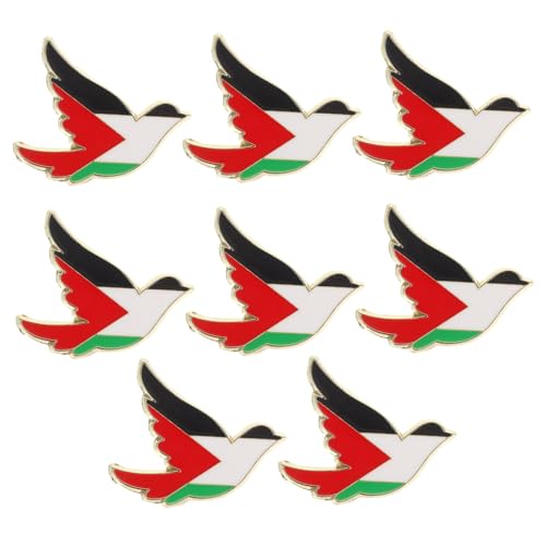 Hohopeti 8 Stück Teiliges Palästina Flaggen Pin Filigrane Metall Anstecknadeln Leichte und Kompakte Palästina Broschen für Kleidung Taschen und Mäntel Symbolisches Accessoire für Damen von Hohopeti