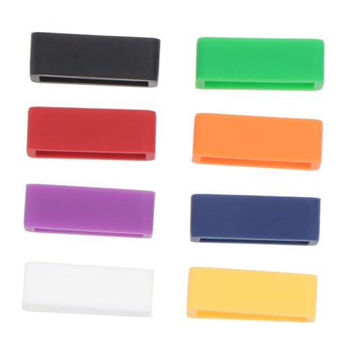 Hohopeti 8 Stück Teiliges Silikon Uhrenarmband Ersatzringe Weiche Praktische Halterungen in Weiß Gelb Violett Grün Blau Orange Komfortabel Langlebig Einfache Anbringung Anti fall Schutz von Hohopeti