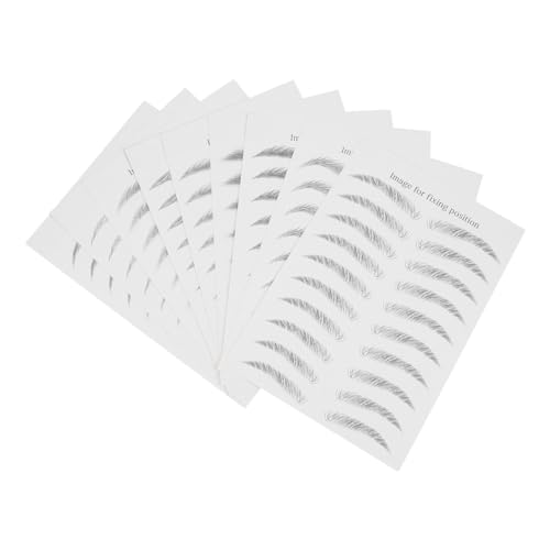 Hohopeti 9 Blätter Wasserfeste Augenbrauen Aufkleber Haarähnliche Imitation Tattoo Stick Natürliche Volle Brauen Makeup Zubehör für Damen von Hohopeti