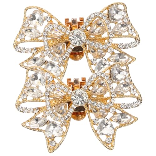 Hohopeti Abnehmbare Strass Schuhclips Schleifen Schmuck aus Legierung Leichte Dekorative Schuhverzierung für High Heels Hochzeit Party und Alltag Elegante Schuhspangen von Hohopeti