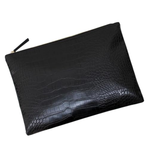 Hohopeti Alligator prägung Clutch Bag Damen Handtasche PU Modische Envelope Bag mit Großer Kapazität für Party Arbeit Shopping Alltag Schwarz von Hohopeti