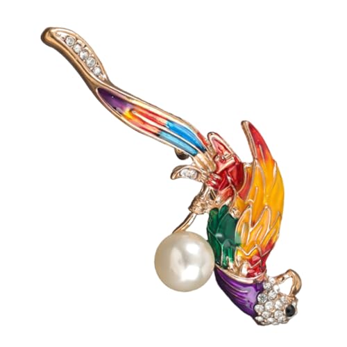 Hohopeti Alloy Parrot Brooch mit Strass Leichte Damen Anstecknadel für Kleidung Schal und Hut Modische Geschenkidee zum Geburtstag und Besonderen Anlässen von Hohopeti
