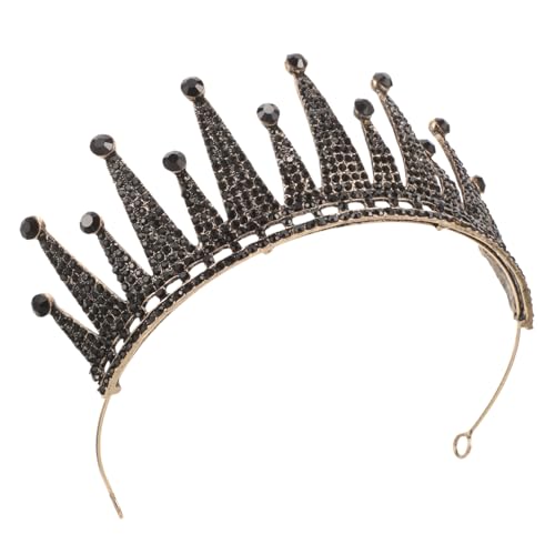 Hohopeti Barocke Brautkrone aus Legierung mit Funkelnden Strasssteinen Leichtes Tiara Stirnband für Hochzeit Party Halloween Königin Kopfbedeckung für Damen und Mädchen von Hohopeti