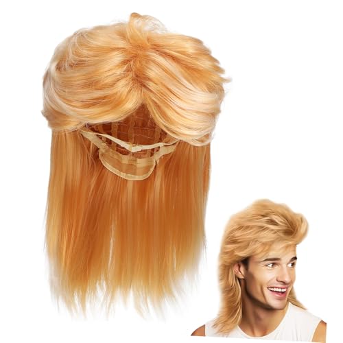 Hohopeti Blond Synthetische Jahre Cosplay Wig Verstellbares Haarnetz Bequeme Passung Für Halloween Party Kostüm Perücke Herren Hohopeti Blond Synthetische Jahre Cosplay Wig Verstellbares Haarnetz Bequeme Passung Für Halloween Party Kostüm Perücke Herren von Hohopeti