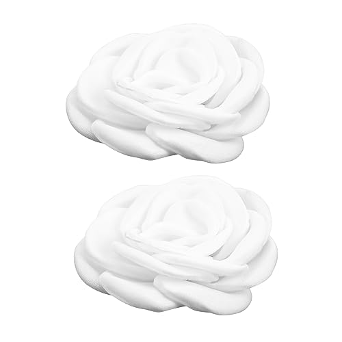 Hohopeti Blumen Schuhclip Stoffblüte DIY Schuhschmuck Weiß Leicht Ansteckbar Elegant Ersatz für Damen Schuhe von Hohopeti