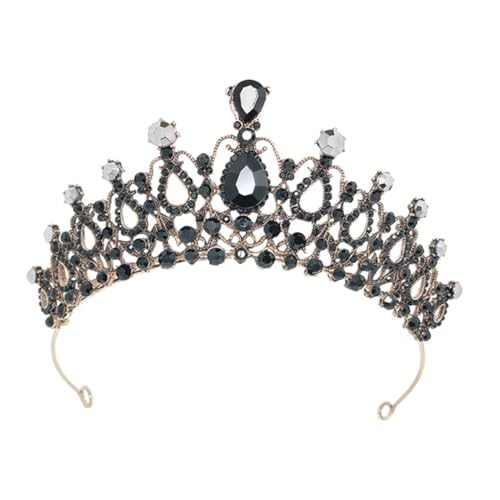 Hohopeti Brautkrone Barock Stil Tiara Kopfschmuck für Damen und Mädchen Hochzeitsaccessoire Leicht und Komfortabel mit Funkelnden Schmuckdetails von Hohopeti