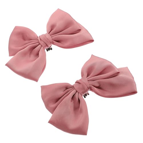 Hohopeti Brautschuh Clips Schleife Stoffschleifen Schuhdekorationen Vintage Stil Hochzeitsschmuck für High Heels Wiederverwendbar Elegant Rosa von Hohopeti