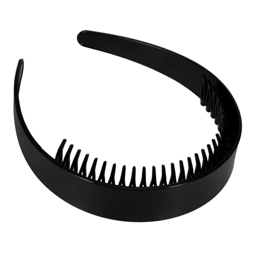 Hohopeti Breites Schwarzes Stirnband mit Zähnen für Damen Rutschfestes Langlebiges Haarband aus Robustem für Schnelles Styling und Sicheren bei Verschiedenen Frisuren Vielseitiges von Hohopeti