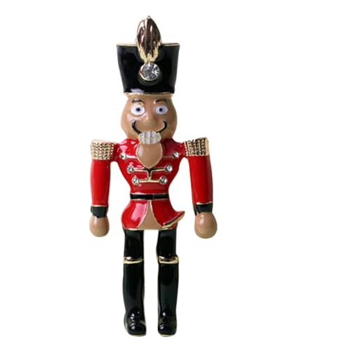 Hohopeti Brosche Cartoon Anstecknadel Bunte Schmuckbrosche für Kleidung Festlich und Einzigartig Stilvoller Nussknack Soldat als Dekoration Geschenkidee von Hohopeti