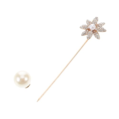 Hohopeti Brosche mit Kunstperlen und Strass Stabile Legierung Anstecknadel für Damen Vielseitiges Schmuckaccessoire für Anzug Hut Schal Festliche Anlässe und Business Outfits von Hohopeti