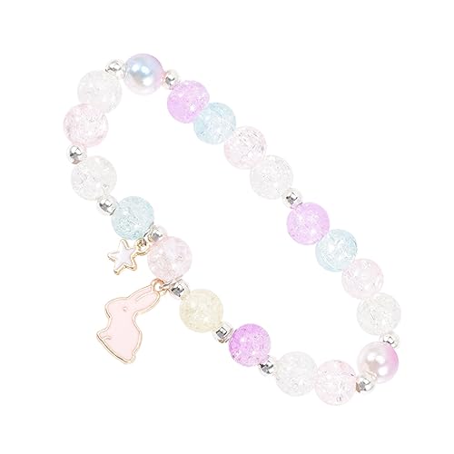 Hohopeti Bunny Armband mit Kristallperlen und Anhänger Farbenfrohes Cartoon Freundschaftsarmband für Mädchen Geschenk für Töchter Freundinnen zu Geburtstag und Feiertagen von Hohopeti