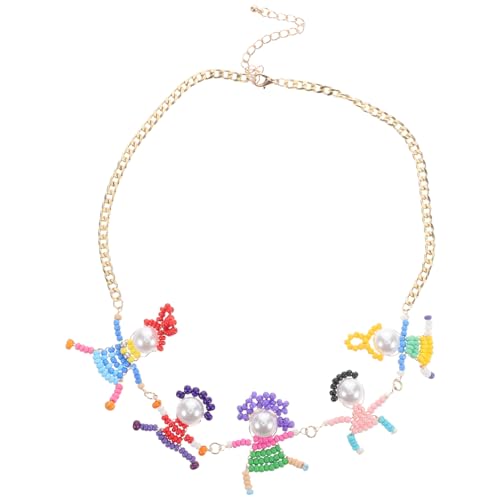 Hohopeti Bunte Kreative Cartoon kette mit Lustiger Figur Verspieltes Design Elegante Halskette für Mädchen und Frauen Modisches Accessoire für Party Alltag und Besondere Anlässe von Hohopeti