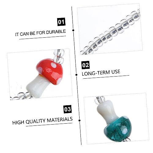 Hohopeti Bunte Pilz halskette mit Anhänger Damen Vintage Halskette Collierkette Modisches Schmuckstück für Frauen und Mädchen Kreative Geschenkidee von Hohopeti