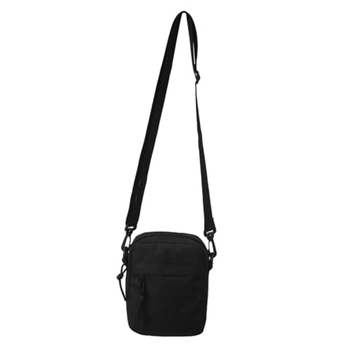Hohopeti Canvas Umhängetasche Damen Large Capacity Sling Bag mit Verstellbarem Schultergurt Vielseitige Crossbody Tasche aus Canvas für Freizeit Schule Reise und Alltag Schwarz von Hohopeti