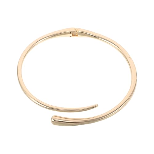 Hohopeti Chunky Choker Halskette Damen Geometrische Wasserfall Form Offener Metall Collar Mit Federverschluss Verstellbar Punk Schmuck Für Hochzeit Sommer Strand von Hohopeti