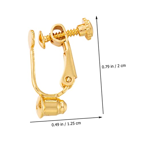 Hohopeti DIY Ohrclip Converter Teilig U Förmige Ohrclip Basis mit Silikonpads Hautfreundlich Rostfrei für Selbstgemachte Geeignet für Damen Ohrloch Ohrstecker Umwandlung von Hohopeti