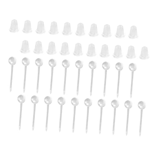 Hohopeti DIY Ohrstecker Ohrring Stöpsel aus Hochwertigem Kunststoff Bruchsicher und Langlebig Transparent für Damen Ohrringe und Mehrere Ohrlöcher Sichere Ohrlochpflege Zubehör von Hohopeti