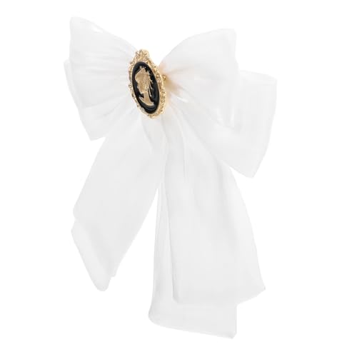 Hohopeti Damen Brosche Große Schleife Vintage Barock Stil Anstecknadel für Kleidung Eleganter Uniform Reverspin Sicherer Verschluss für Blusen und Kleider von Hohopeti