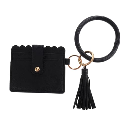 Hohopeti Damen Clutch Geldbörse aus PU Material mit Leopardenmuster Quastenanhänger und Armband Karten Münzfach Handlich und Strapazierfähig als Geschenk für Frauen Hohopeti Damen Clutch Geldbörse aus PU Material mit Leopardenmuster Quastenanhänger und Armband Karten Münzfach Handlich und Strapazierfähig als Geschenk für Frauen von Hohopeti