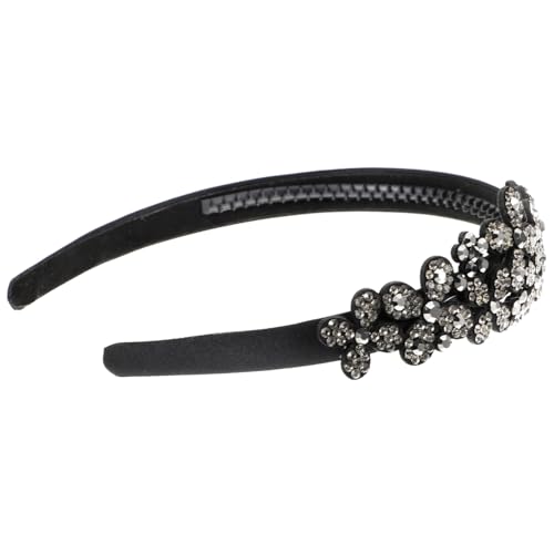 Hohopeti Damen Haarband mit Strassbesatz Modisches Leichtes Stirnband für Mädchen und Frauen Geeignet zum Waschen Des Gesichts Party und Alltag Breites Bequemes Haarschmuck-accessoire von Hohopeti
