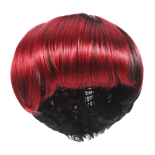 Hohopeti Damen Kurzhaarperücke Bob mit Fransen Realistische Synthetische Fasern Pixie-design Einfach zu Stylen Vielseitig mit Lockenstab Natürliche Optik für Alltag und Party von Hohopeti